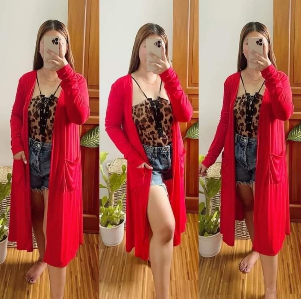 NEW!RIBBED LONG CARDIGAN